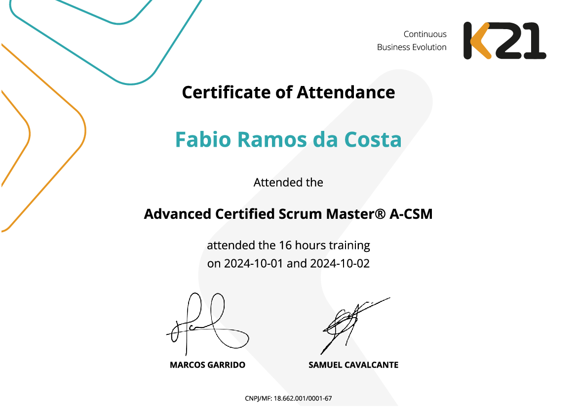 Certificado K21